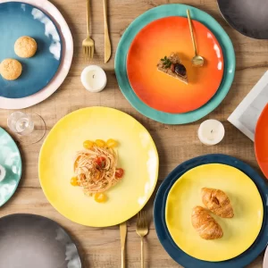 Gradient Color Melamine Plate