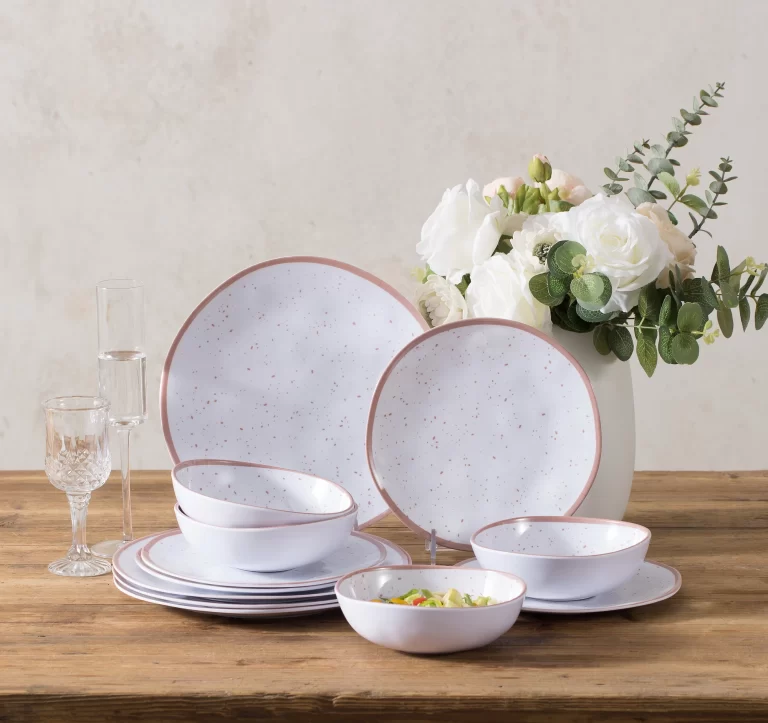 Rimblush melamine dinnerware collection