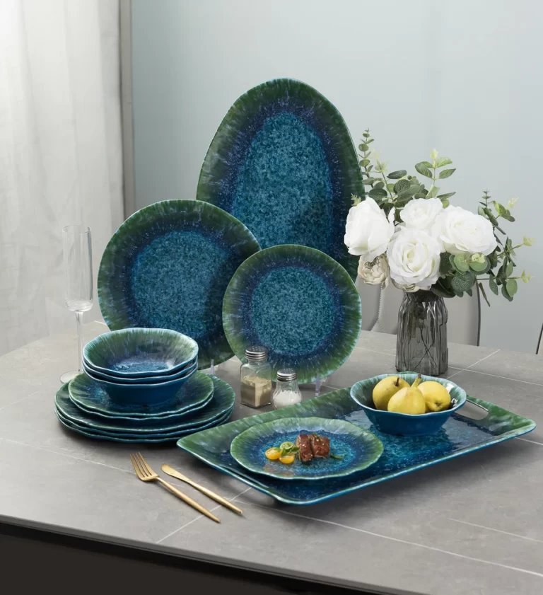 Mossvale Tide melamine dinnerware collection
