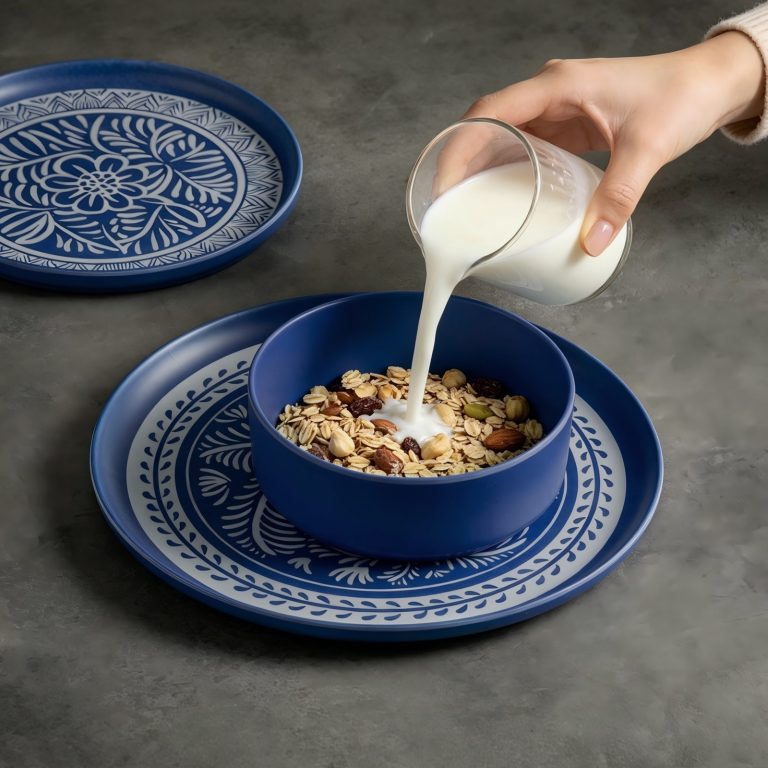 Heritage Bloom melamine dinnerware collection